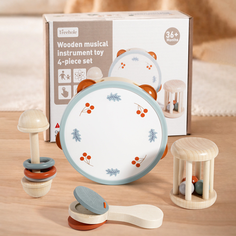 Baby Rattle Toy Set - ของเล่นเขย่ามือสำหรับเด็ก อุปกรณ์ดนตรีสำหรับเด็กอายุ 0-2 ปี ของเล่นเขย่ามือเพื่อความผ่อนคลาย ชุดของเล่นกระดิ่งโยกสำหรับเด็กทารกและเด็กเล็ก
