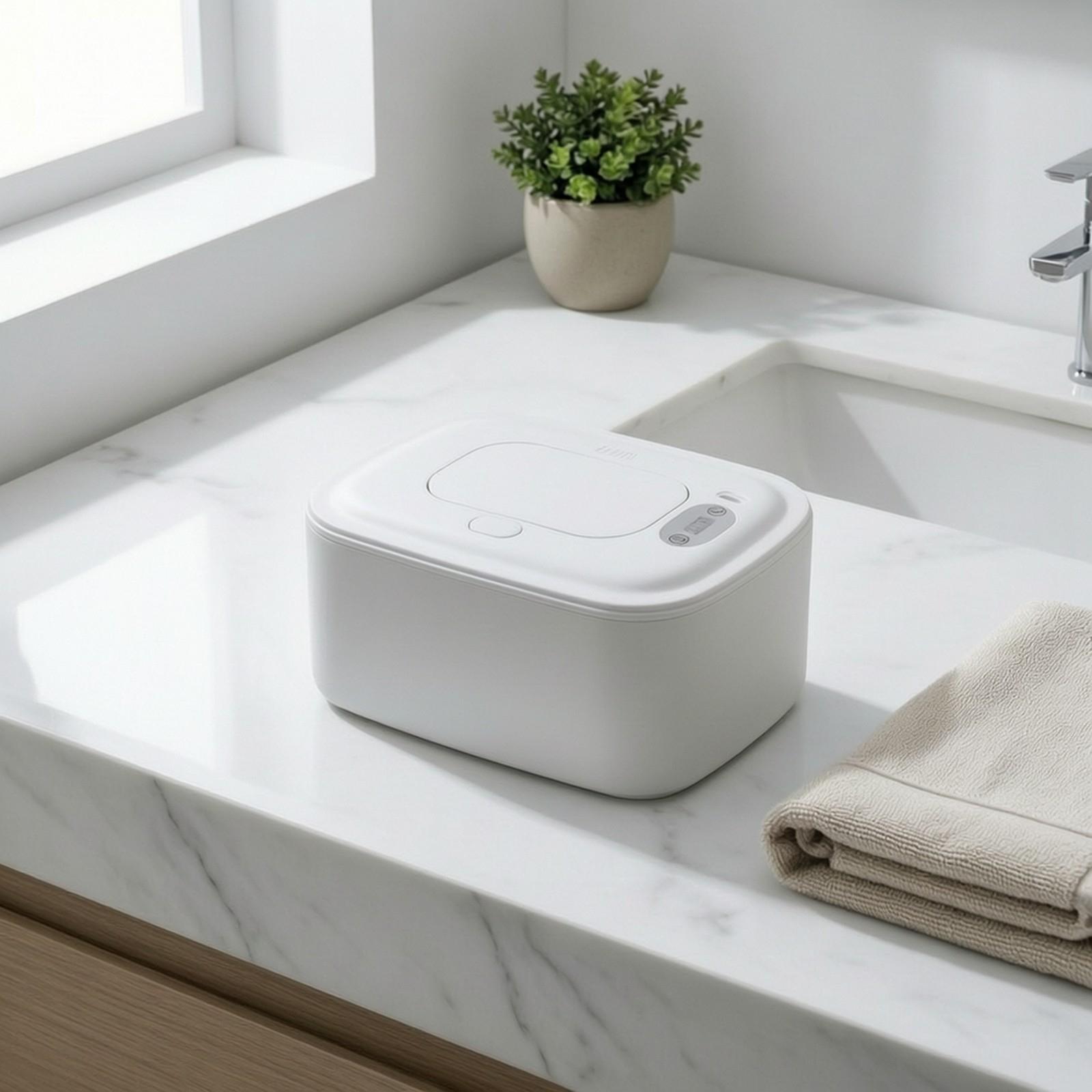 Baby Wipe Warmer - เครื่องอุ่นผ้าเช็ดทำความสะอาดเด็กแบบใช้ความร้อน ใช้พลังงาน USB ดีไซน์กะทัดรัดสำหรับทารกแรกเกิด พกพาสะดวกสำหรับการเดินทาง พร้อมฝาปิดซิลิโคนและหน้าจอดิจิตอล