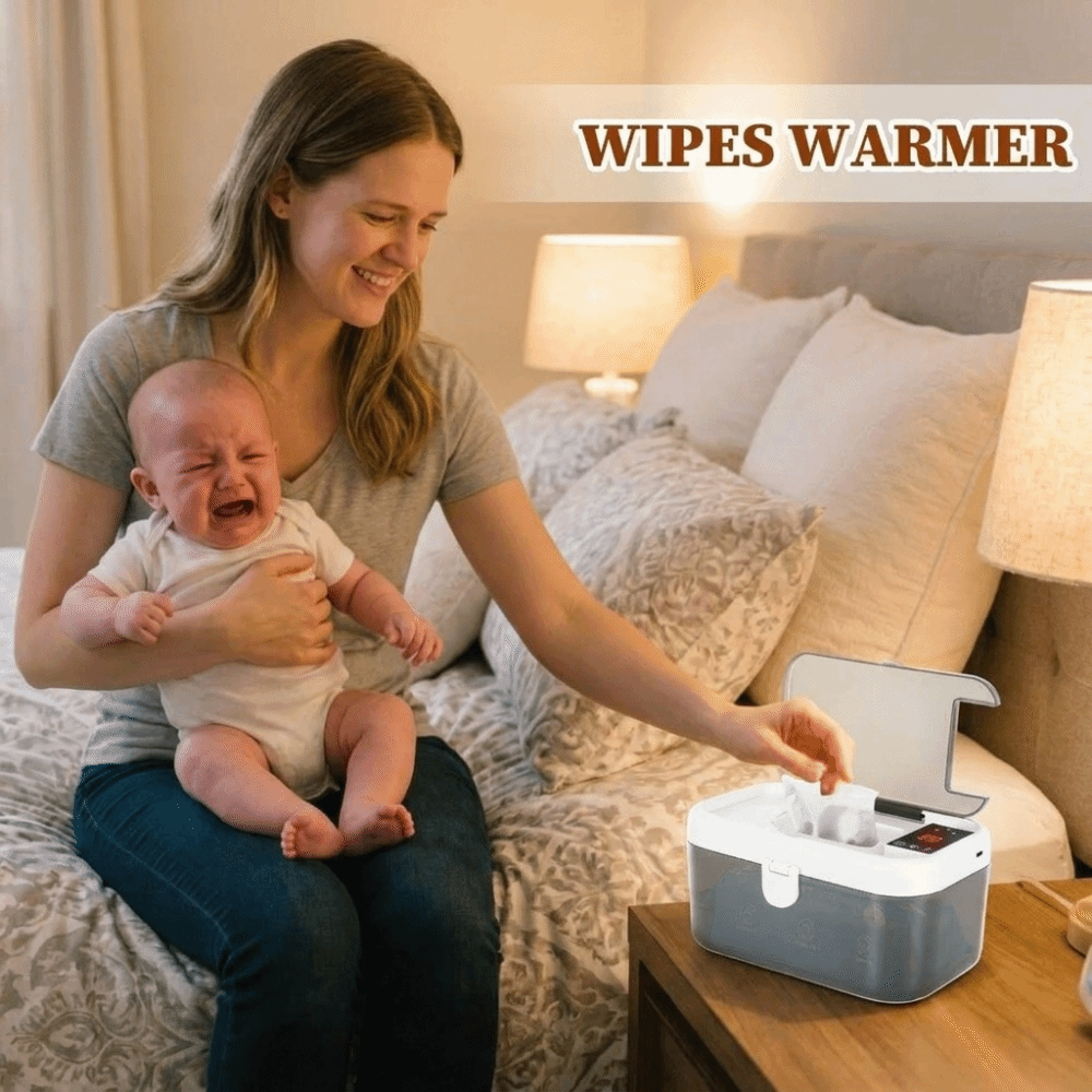 Baby Wipe Warmer - เครื่องอุ่นผ้าเช็ดทำความสะอาดเด็กแบบเร็ว 3 ระดับอุณหภูมิ กล่องอุ่นผ้าเช็ดทำความสะอาดในรถยนต์ขนาดเล็ก ชาร์จ USB