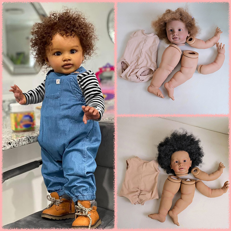 Baby Products For Curly Hair - ชุดตุ๊กตา Pippa ผิวสีแทนเข้ม ขนาด 26 นิ้ว
