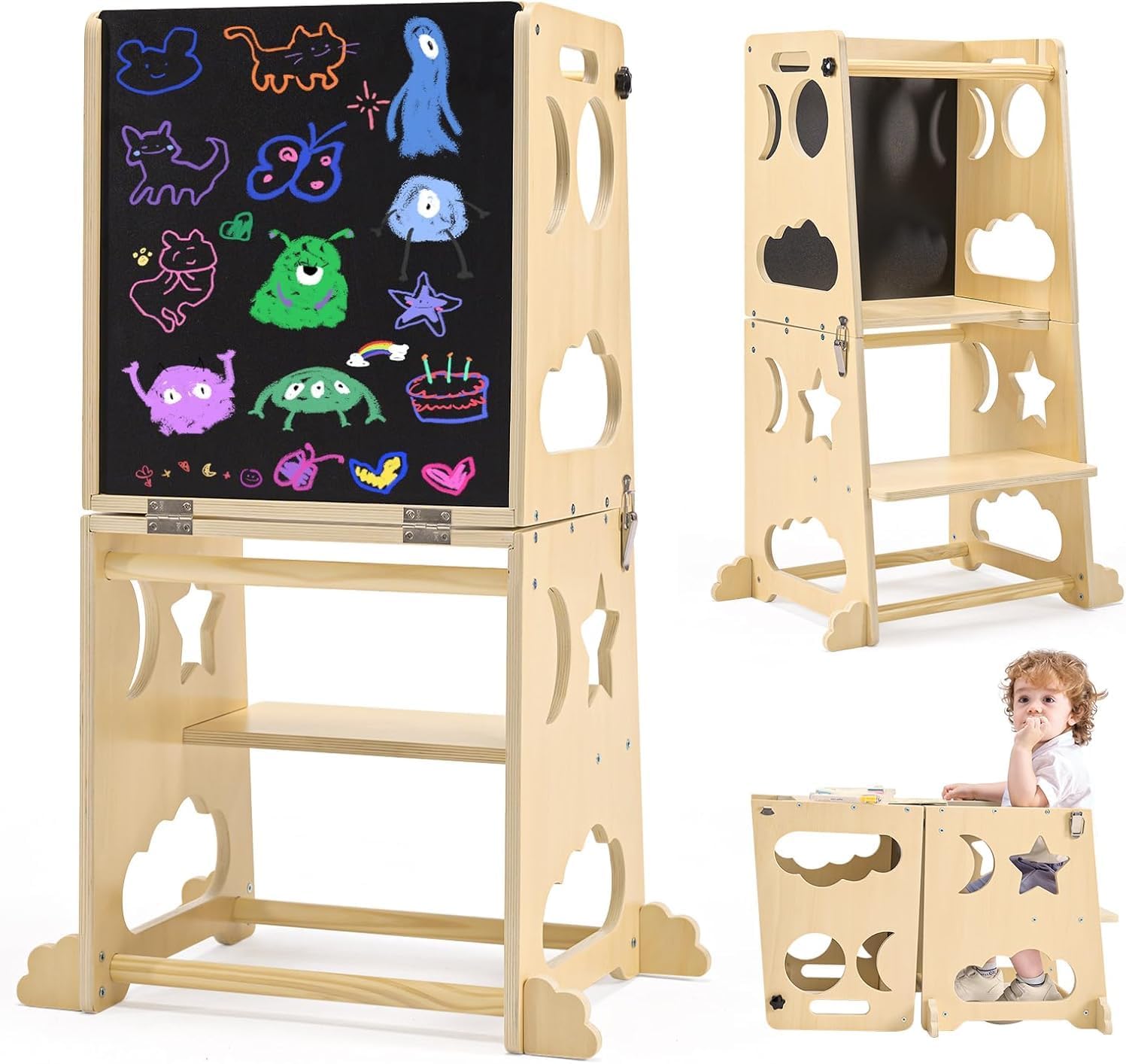 หอคอยครัวเด็กแบบพับได้, ตัวช่ว - Toddler Learning Tower บทวิจารณ์และราคา