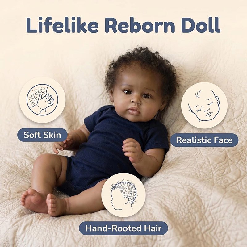 ตุ๊กตาซิลิโคนไวนิลนุ่ม 48 ซม.  - Baby Products For Curly Hair บทวิจารณ์และราคา