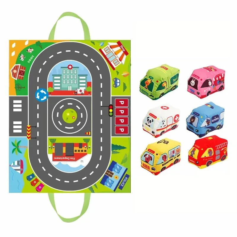 การเรียนรู้Montessoriผ้านุ่มรถ - Baby Rattle Toy Set บทวิจารณ์และราคา